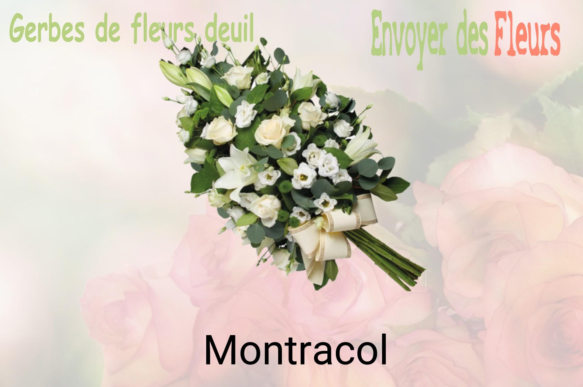 Gerbe de fleurs de deuil livrée à Montracol